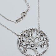 Collana donna argento 925% con albero della vita