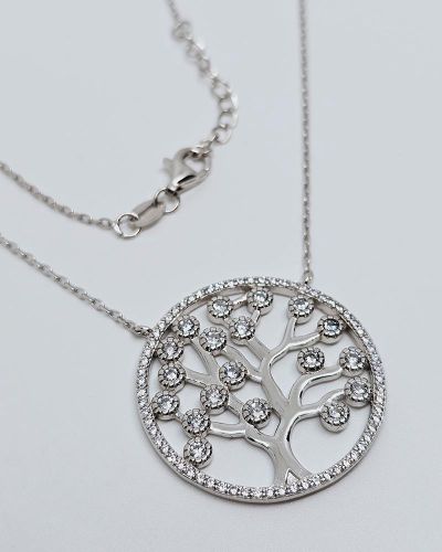 Collana donna argento 925% con albero della vita