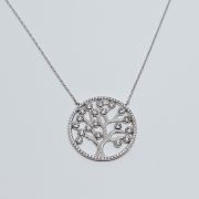 Collana donna argento 925% con albero della vita