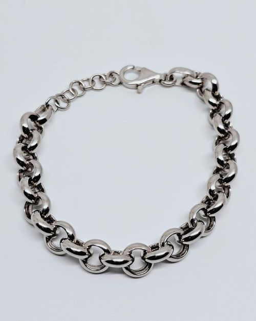 Bracciale donna catena argento 925% rodiato