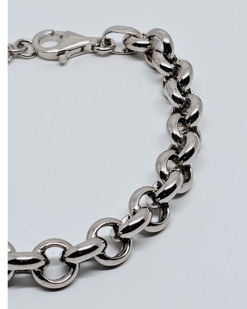 Bracciale donna catena argento 925% rodiato