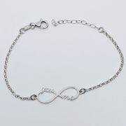 Bracciale donna argento 925% rodiato con infinito You Me