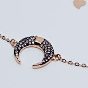 Bracciale donna argento 925% mezza luna