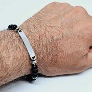 Bracciale Uomo con sfere e acciaio