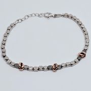 Bracciale donna argento 925% con pepite e nodi