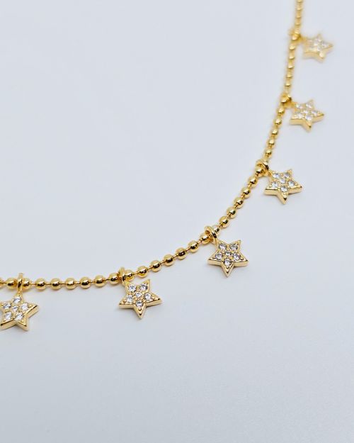 Collana donna argento 925% con stelline