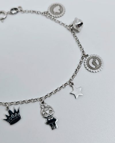 Bracciale donna argento 925% con charms