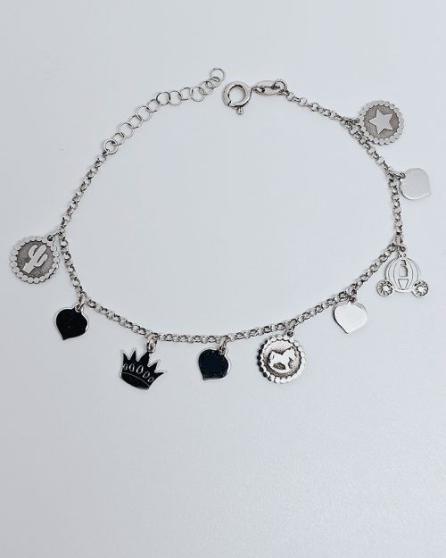 Bracciale donna argento 925% con charms