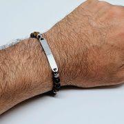 Bracciale Uomo con sfere e acciaio