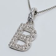 Collana in argento 925% con iniziale “B”