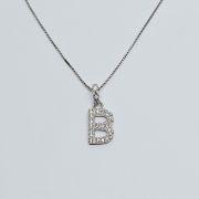 Collana in argento 925% con iniziale “B”