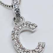 Collana in argento 925% con iniziale “C”