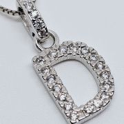 Collana in argento 925% con iniziale “D”