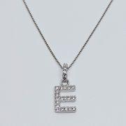 Collana in argento 925% con iniziale “E”