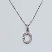 Collana in argento 925% con iniziale “O”