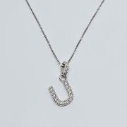 Collana in argento 925% con iniziale “U”