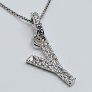 Collana in argento 925% con iniziale “Y”