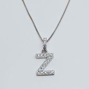 Collana in argento 925% con iniziale “Z”