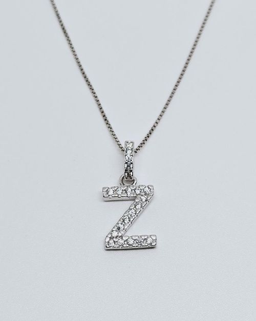 Collana in argento 925% con iniziale “Z”