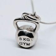 Ciondolo peso kettlebell in argento