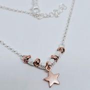 Collana donna argento 925% con charms