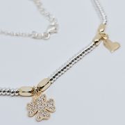 Collana donna argento 925% con charms