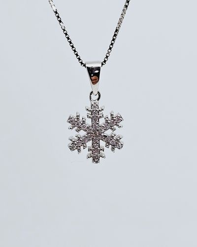 Parure donna fiocco di neve in argento 925%