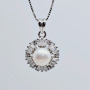 Collana donna argento 925% con perla