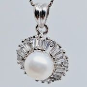 Collana donna argento 925% con perla