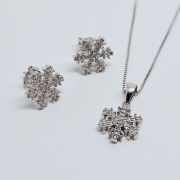 Parure donna fiocco di neve in argento 925%