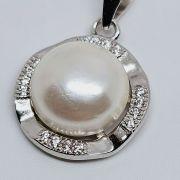 Collana donna argento 925% con perla