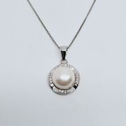 Collana donna argento 925% con perla