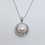 Collana donna argento 925% con perla