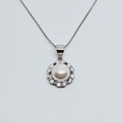 Parure donna in argento 925% con perle