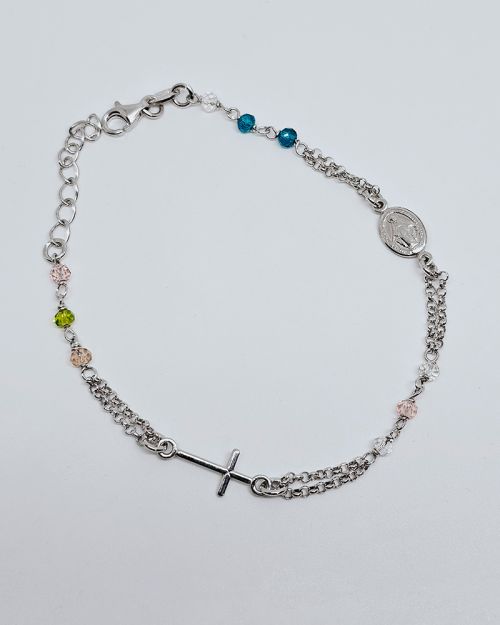 Bracciale rosario argento 925%