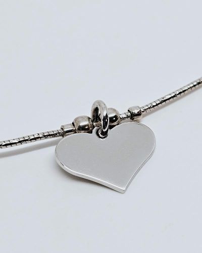 Collana donna semirigida argento 925% con cuore