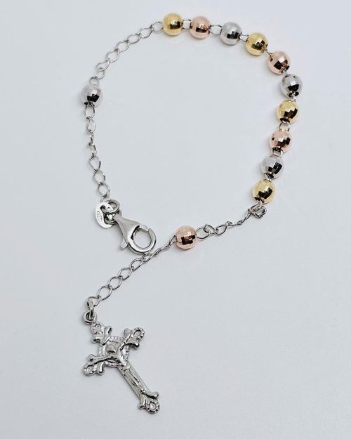 Bracciale rosario argento 925%