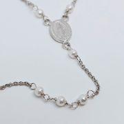 Collana rosario argento 925% perle