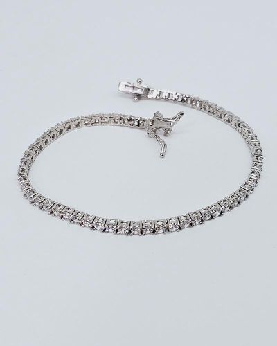 Bracciale tennis in argento 925%