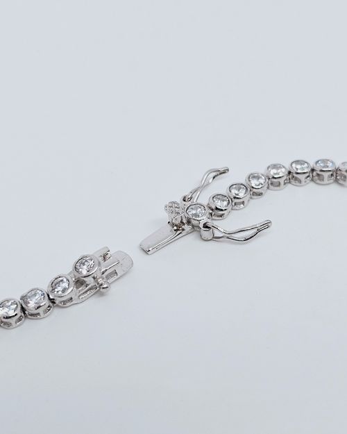 Bracciale tennis 21cm in argento 925% a cipolline 2,5mm