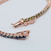 Bracciale tennis in argento 925% con zirconi Rainbow