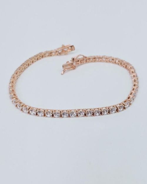 Bracciale tennis 18cm in argento 925% zirconi 2,9mm